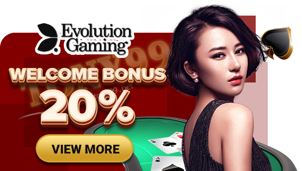 Evolution Gaming Slot Games Welcome Bonus 20%