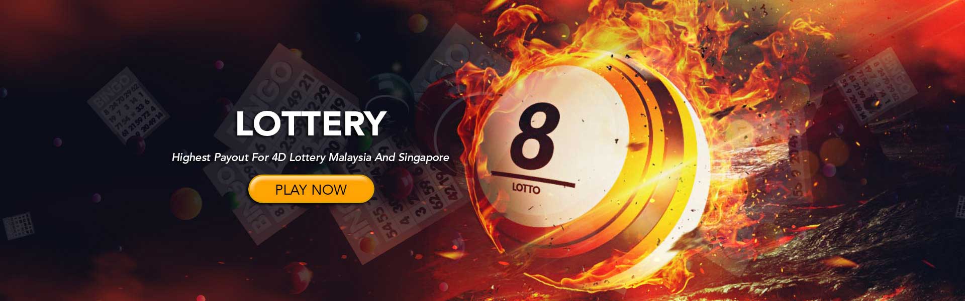Lottery draw with winning numbers being announced